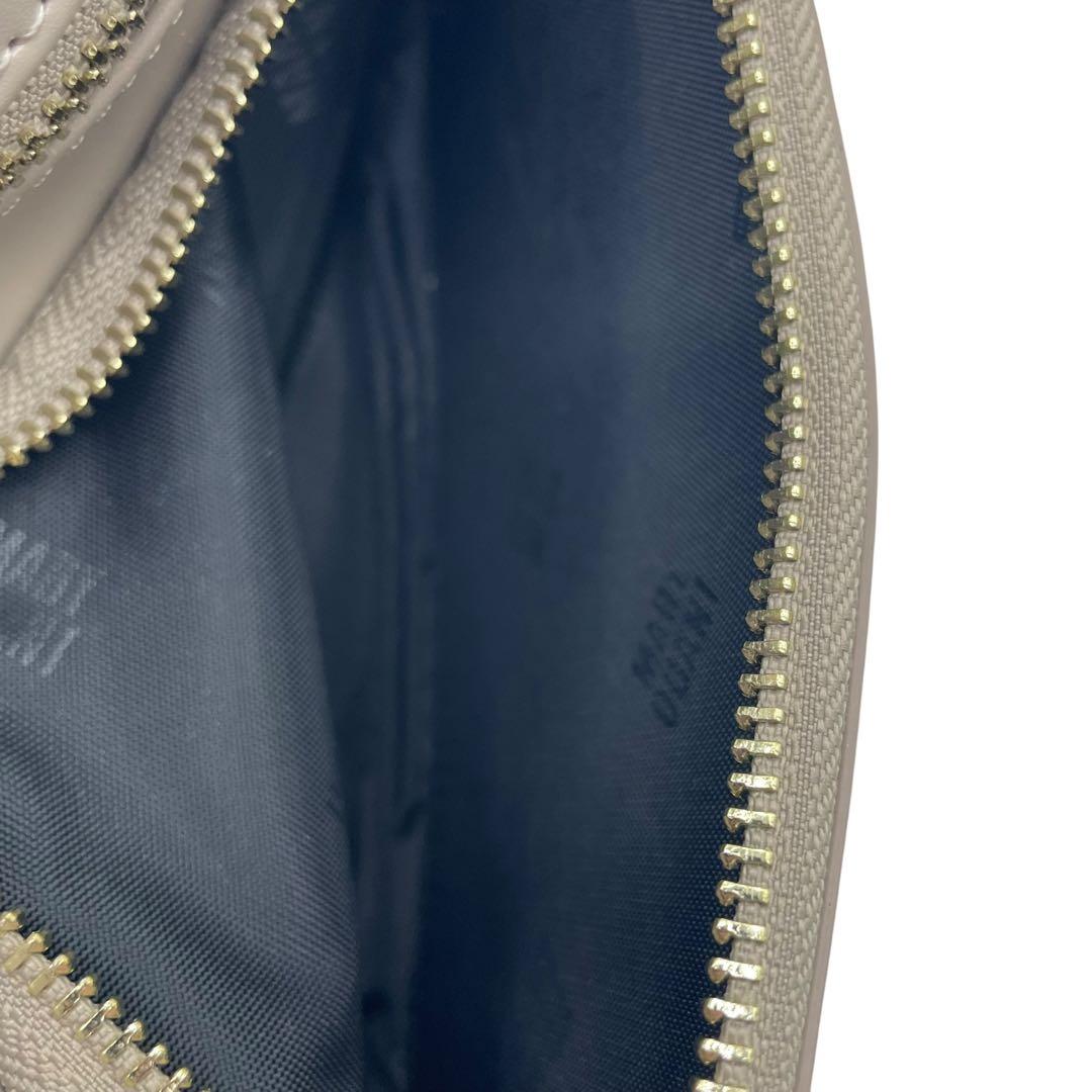 新作　極美品　マリークワント　ウエストポーチ　ボディバッグ　レザー　グレージュ