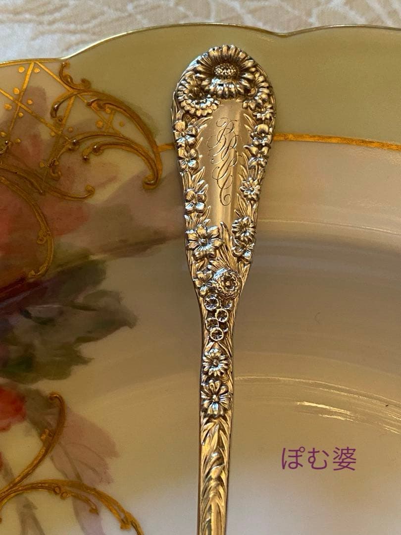 【米国／ドミニク＆ハフ】純銀 スターリングシルバー／アイスクリームスプーン ２本