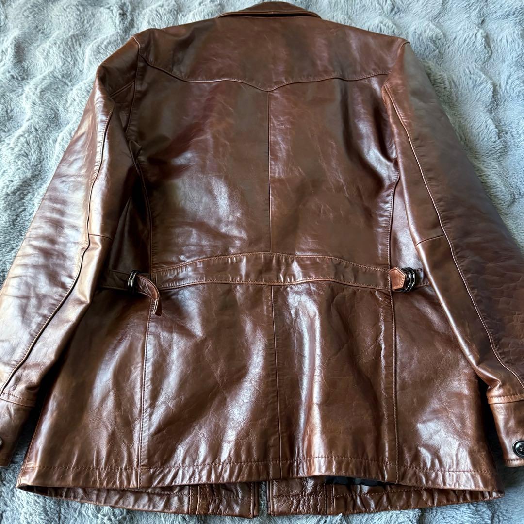 2XL Haruf ホースハイド ハーフベルテッド シングルライダース 馬革