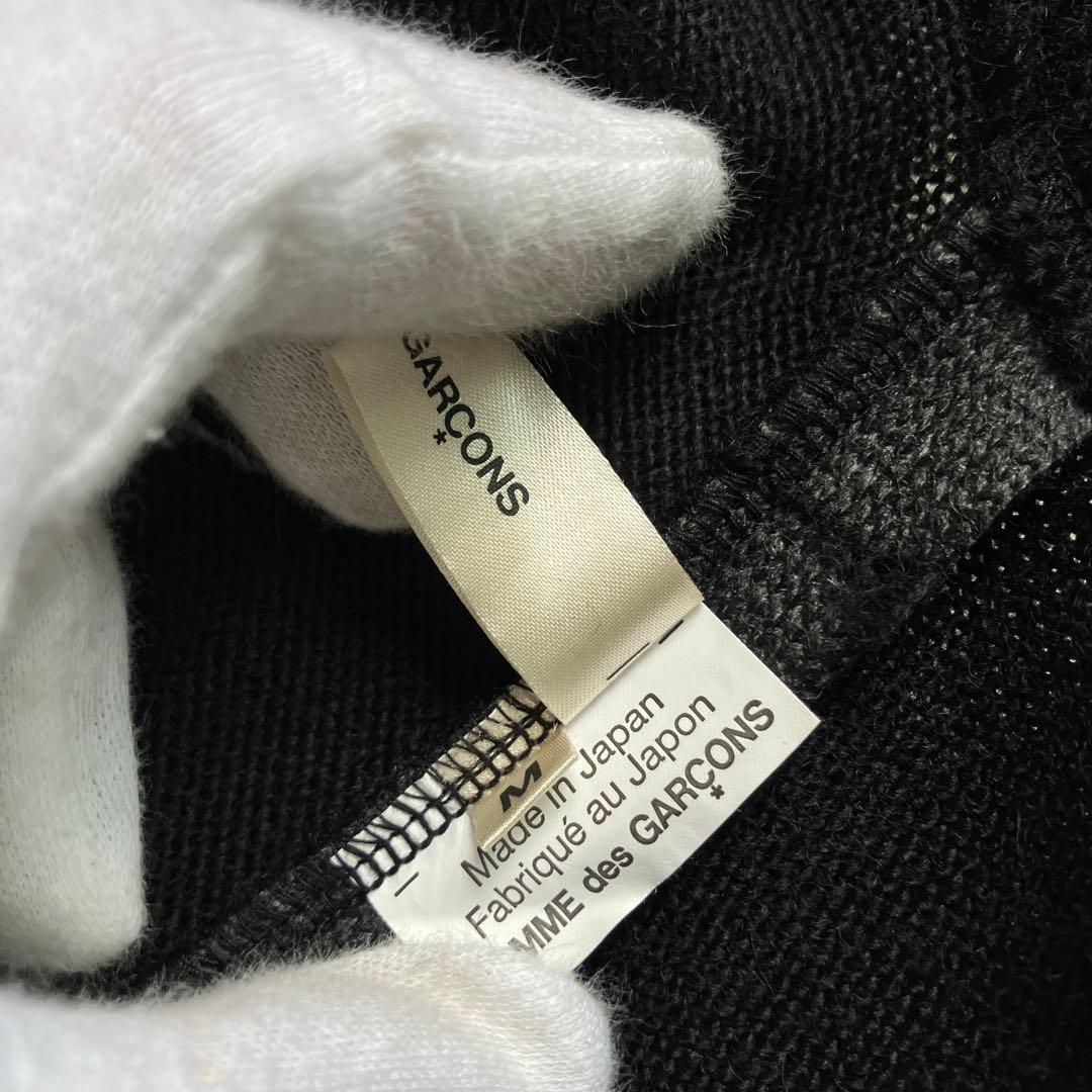 COMMEdesGARCONS 　バックジップカーディガン 　黒　ドット　M