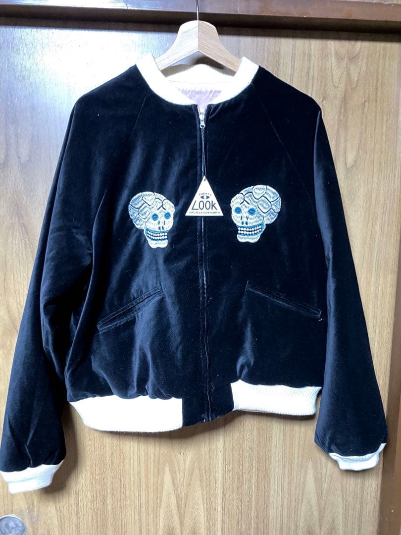 スリフティールック スーベニアジャケット ドクロ 蛇 別珍 新品未使用 完売品