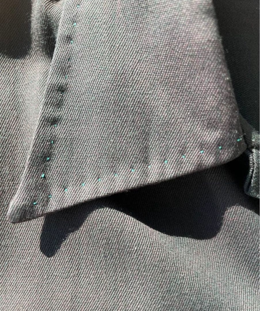 1950s ウールレーヨンギャバ　鬼フェードブラックシャツ