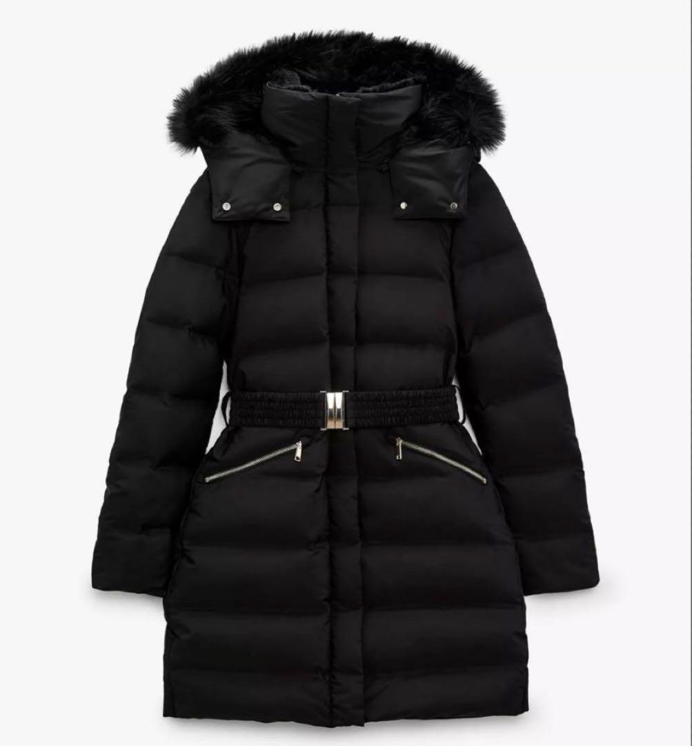 ZARA ダウンジャケット フード付き