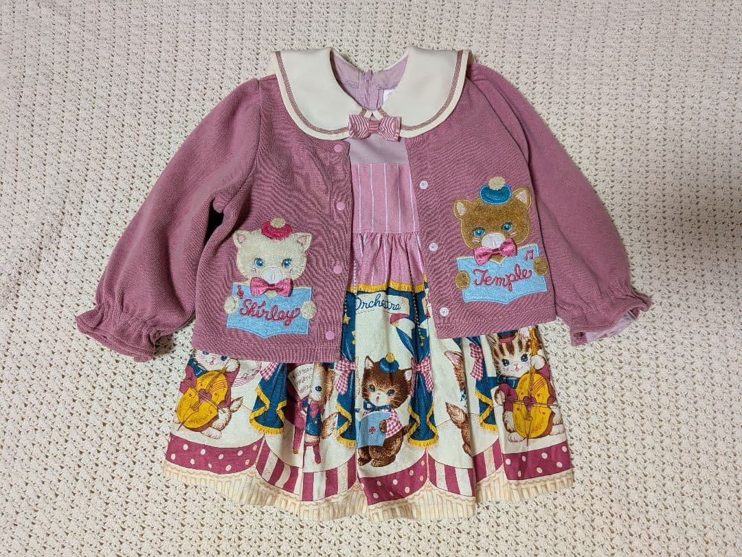 シャーリーテンプル　 ワンピース、カーディガンセット