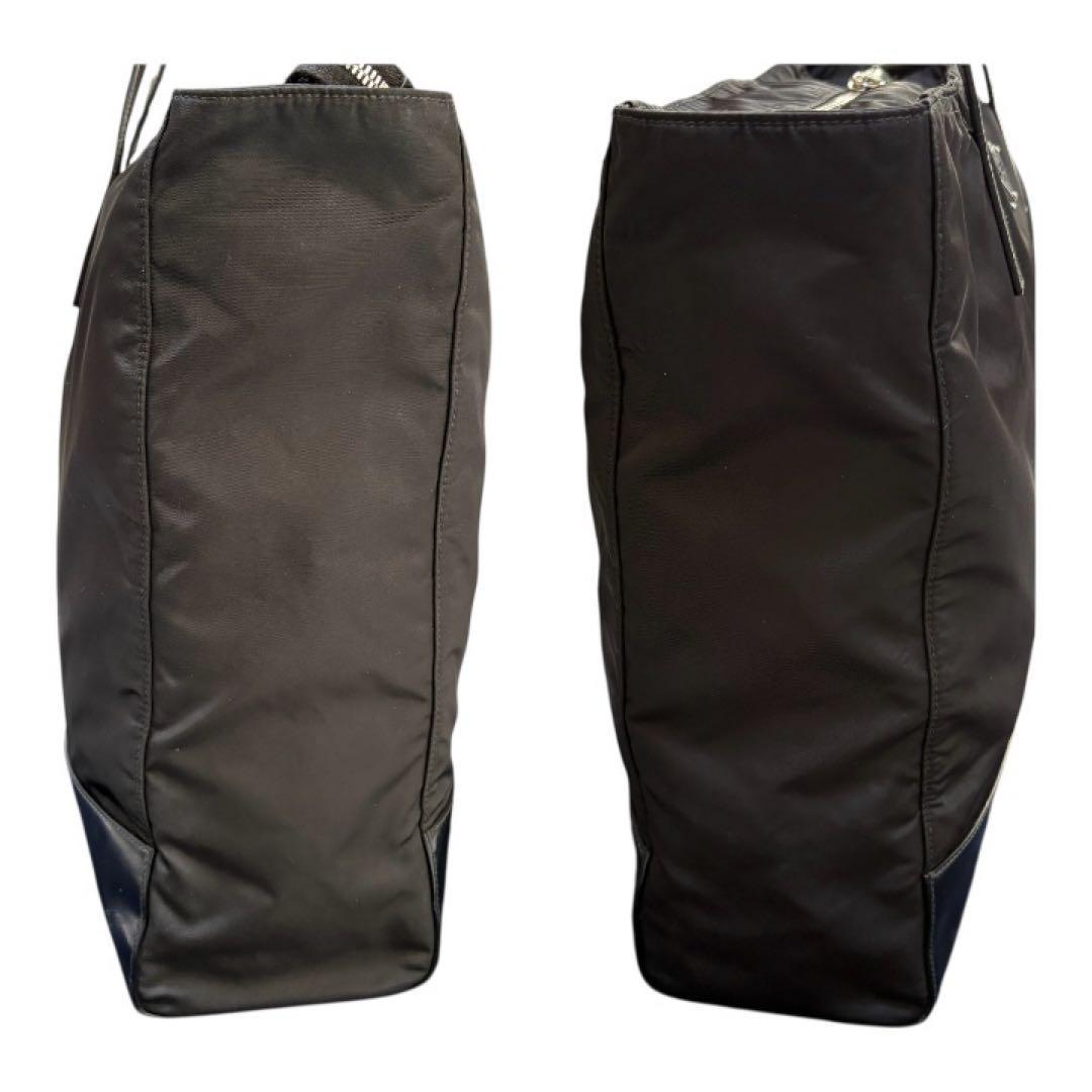 【希少 美品】プラダ リナイロン テスート トートバッグ レザーコンビ 黒