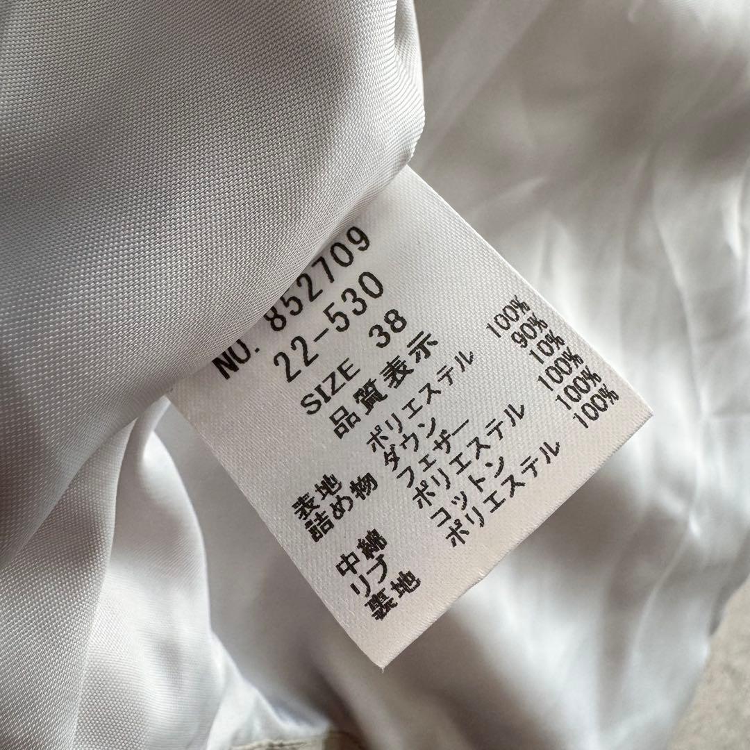 アヤン　ダウンジャケット　コクーン　38　フード　ショート丈　定番　ライトグレー