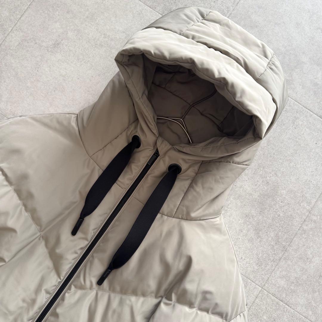 アヤン　ダウンジャケット　コクーン　38　フード　ショート丈　定番　ライトグレー