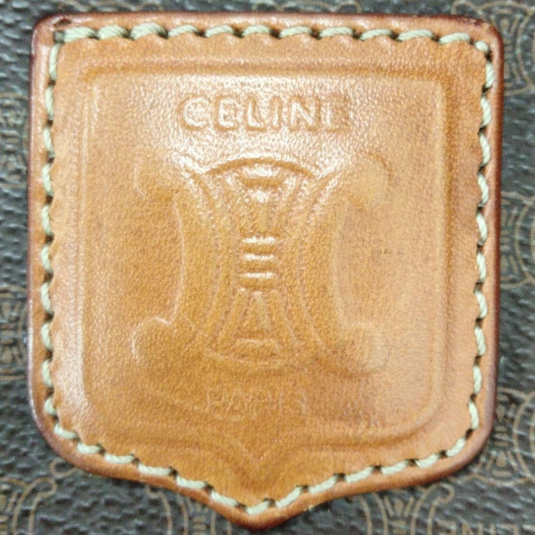 JP20 セリーヌ 極美品 マカダム ボストンバッグ トリオンフ ゴールド金具