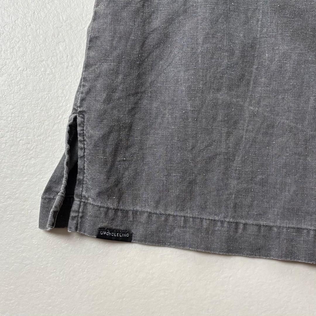 ネストローブ　天然染め ハイネック2wayブラウス　グレー