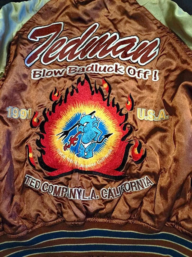 テッドマン 廃盤 スカジャン ラッキーデビル リバーシブル