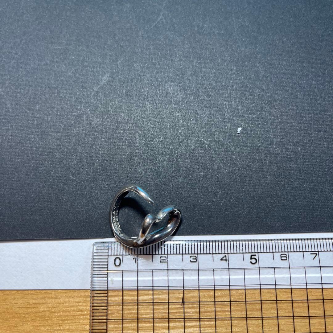 まな ティファニー　オープンハート リング　7号