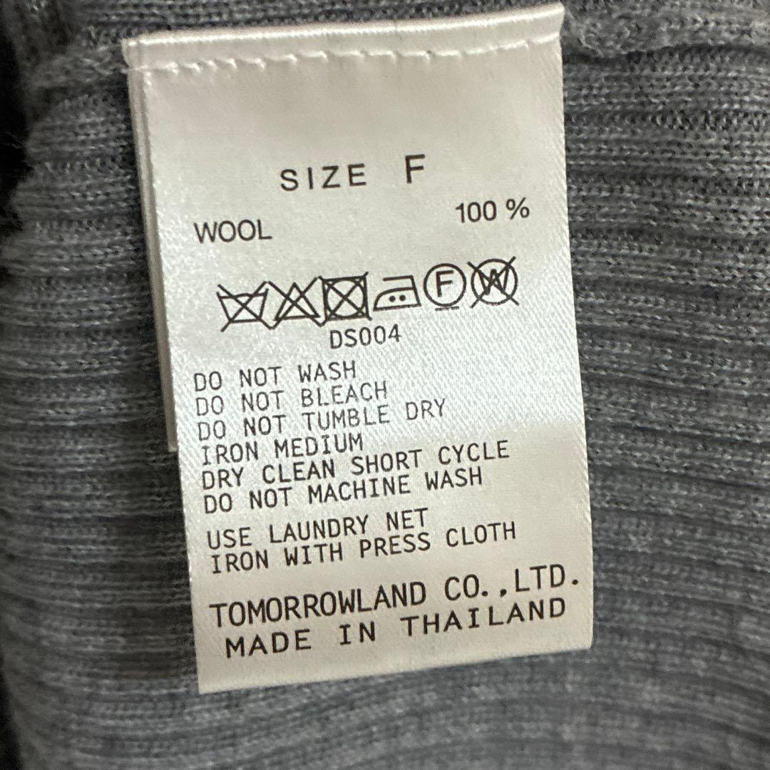 GALERIE VIE プルミエールウールリブ ビルドネックプルオーバー グレー