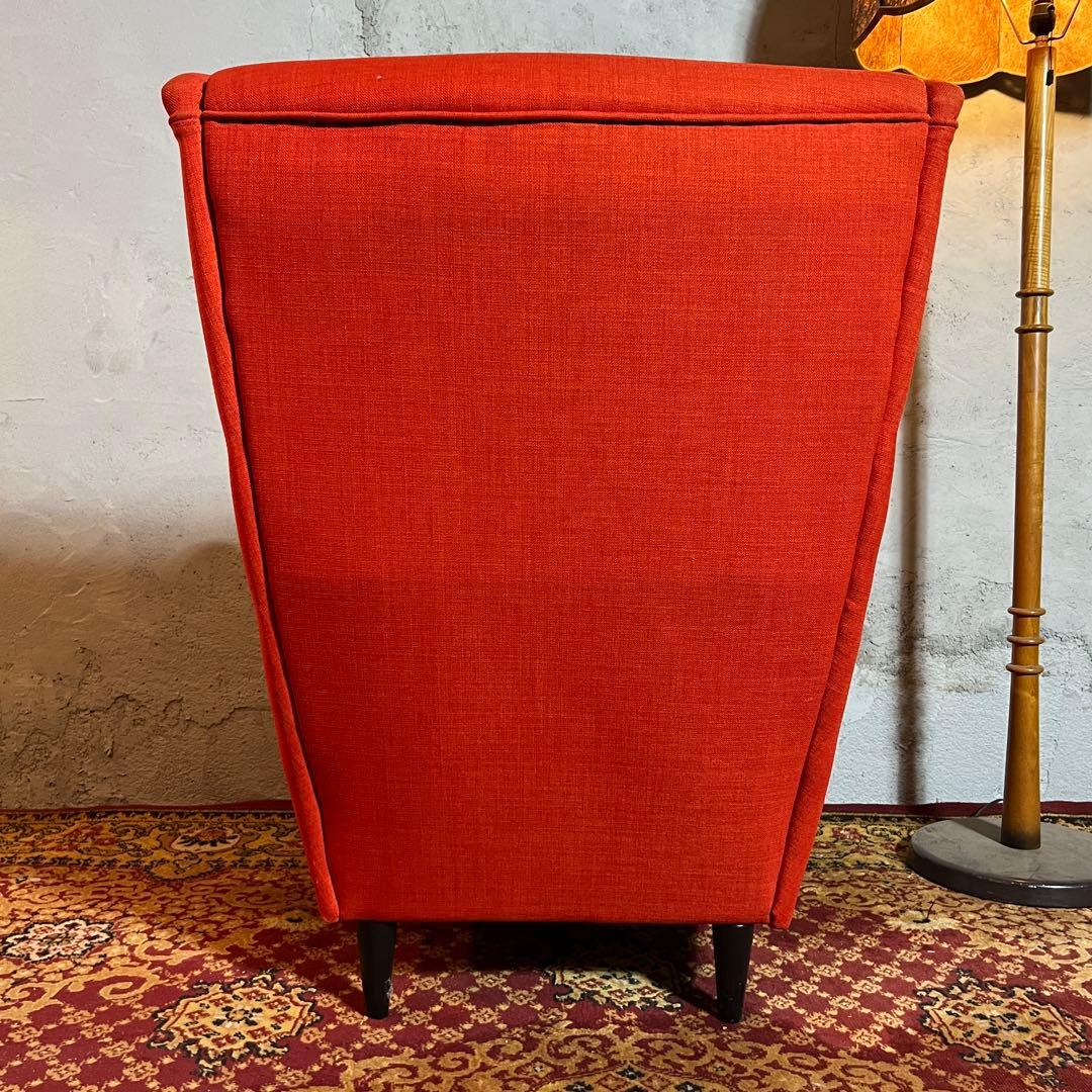 IKEA ストランモン 一人掛けソファ＆オットマンセット（オレンジ）