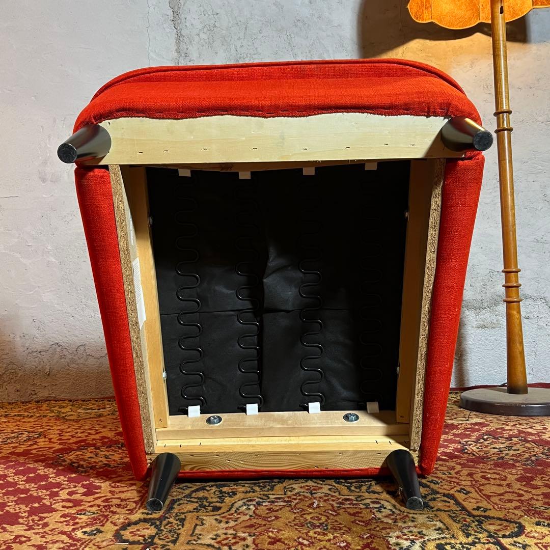 IKEA ストランモン 一人掛けソファ＆オットマンセット（オレンジ）