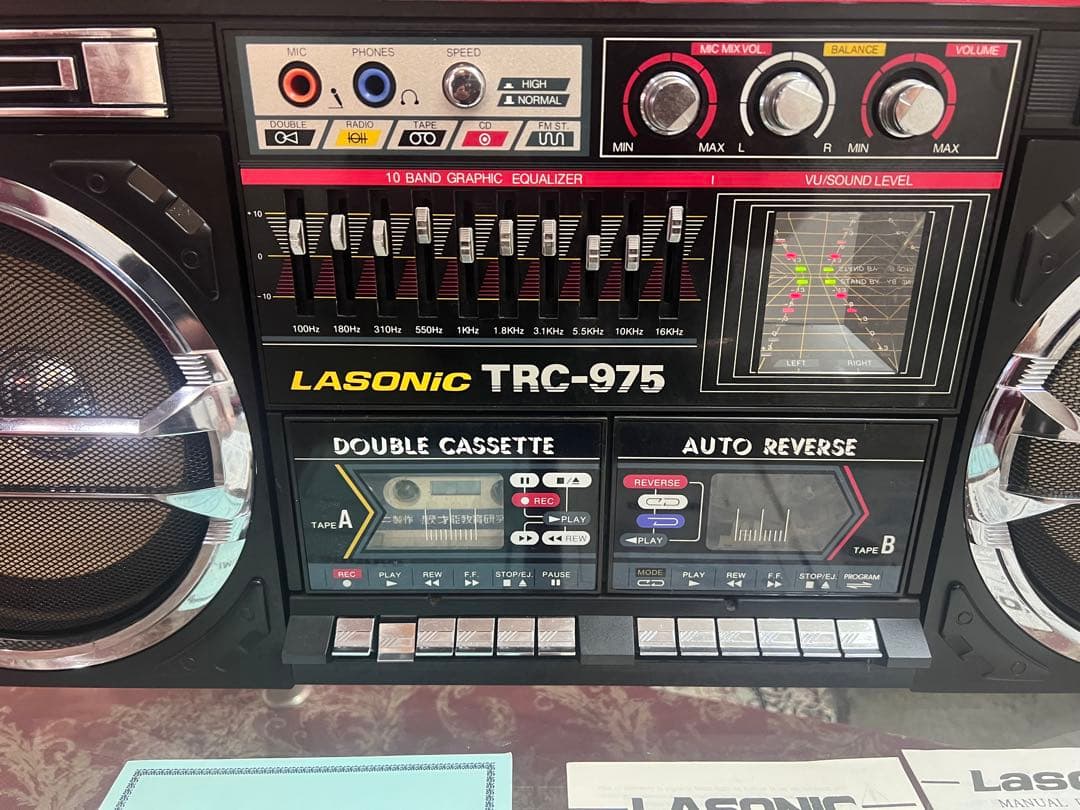 希少LASONIC ラソニックTRC-975ビッグダブル　ラジカセ中古動作品美品