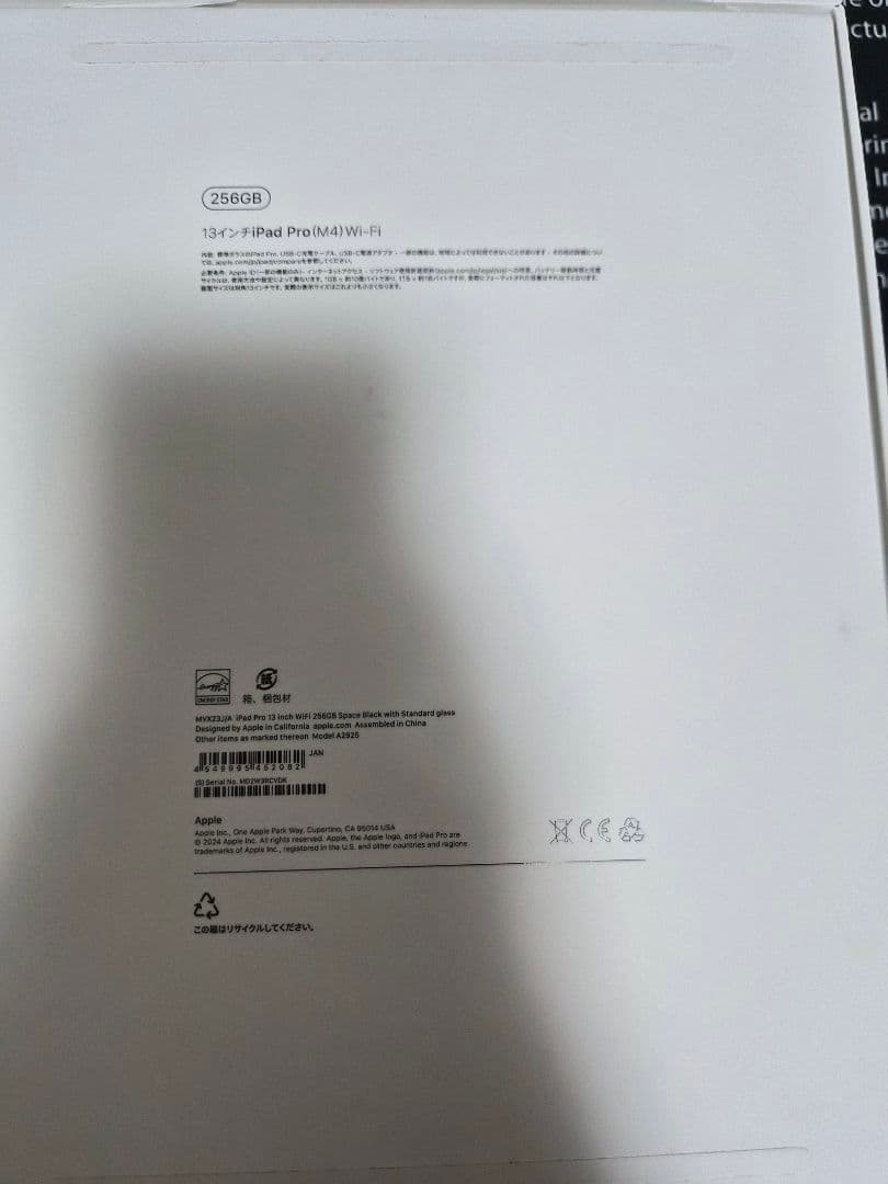 Apple iPad Pro M4 13インチ 256GB 100%