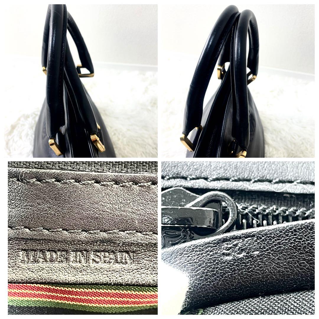 ロエベ　LOEWE アナグラム　ハンドバッグ　レザー　ブラック　黒　手提げ