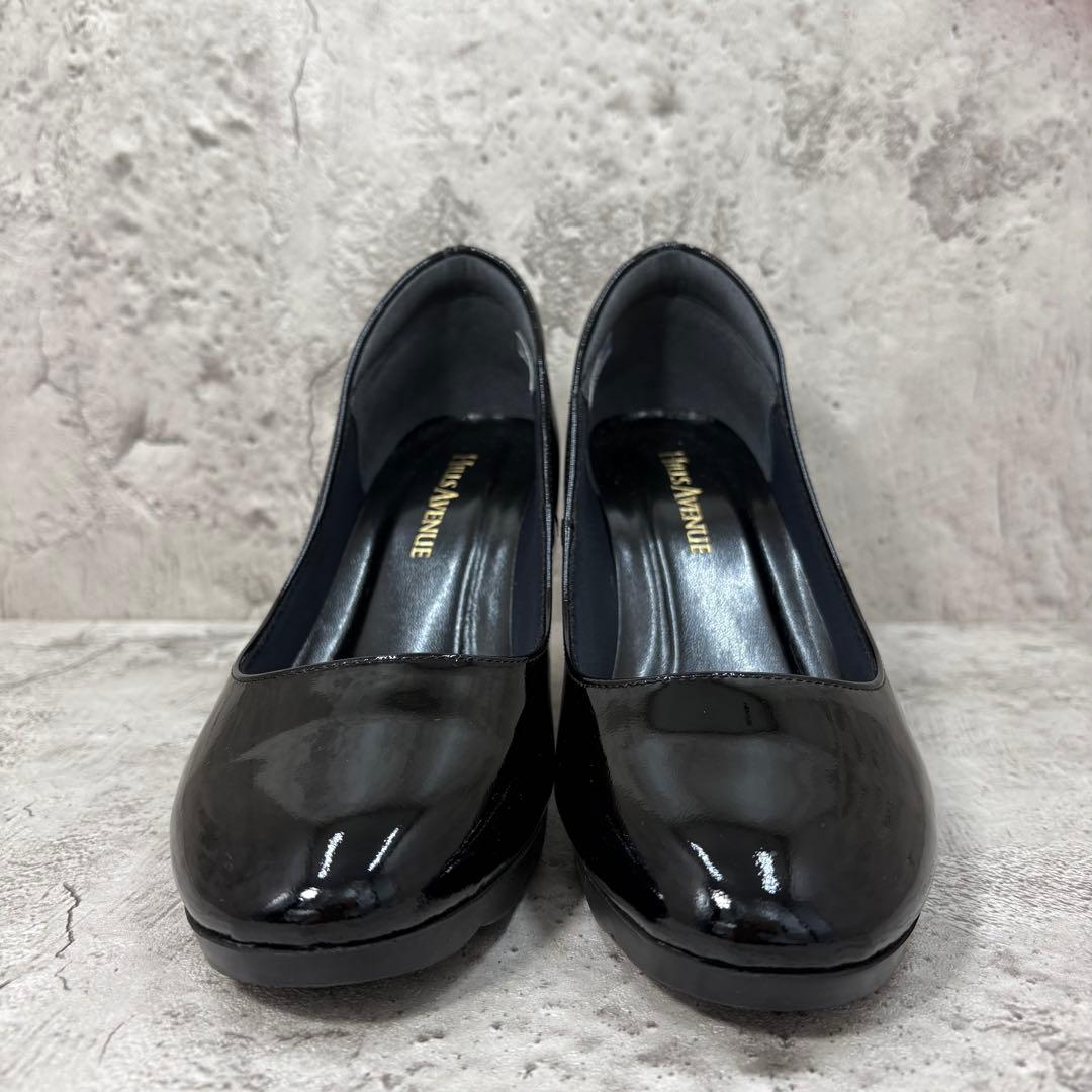 【美品】HILLS AVENUE エナメル ウェッジパンプス 23.5 日本製