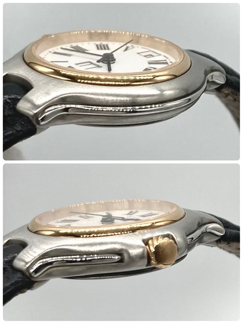 【稼動】 ダンヒル 腕時計 クオーツ QZ ローマン デイト コンビカラー