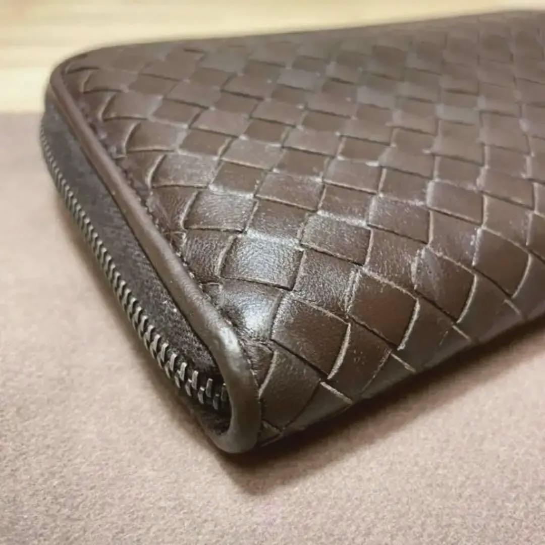 ✨美品　ボッテガ　ラム革 ラウンドファスナー　長財布