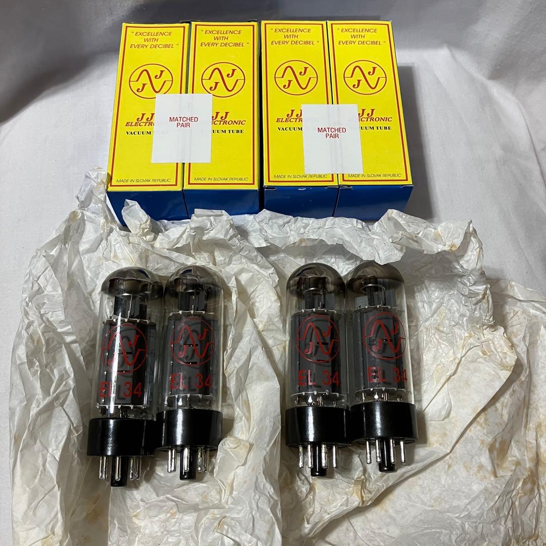 JJ EL34 真空管 マッチドペア×2セット 計4本