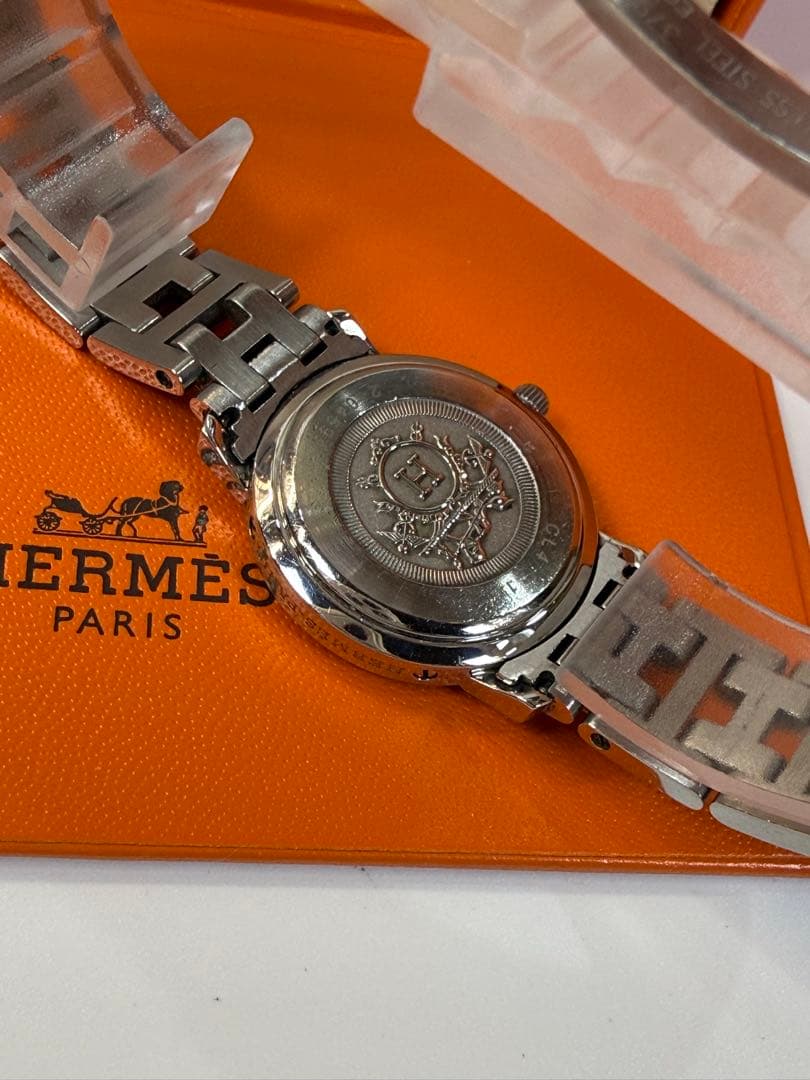 【OH済・極美品】エルメス クリッパー ブルーシェル レディースクォーツ 希少