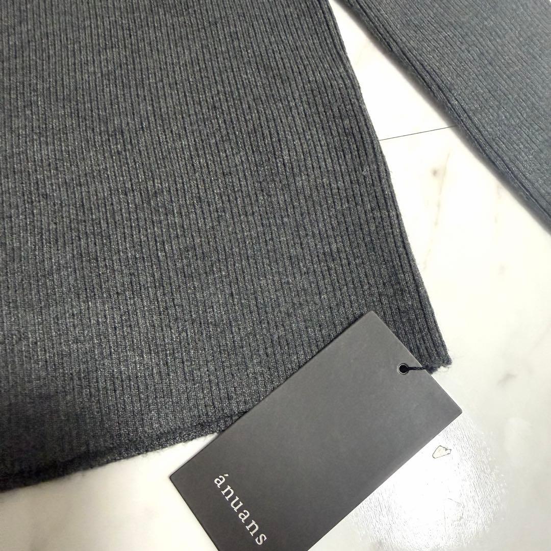 【新品タグ付き】2025✨️アニュアンス シルクカシミアブレンドリブタートルニット