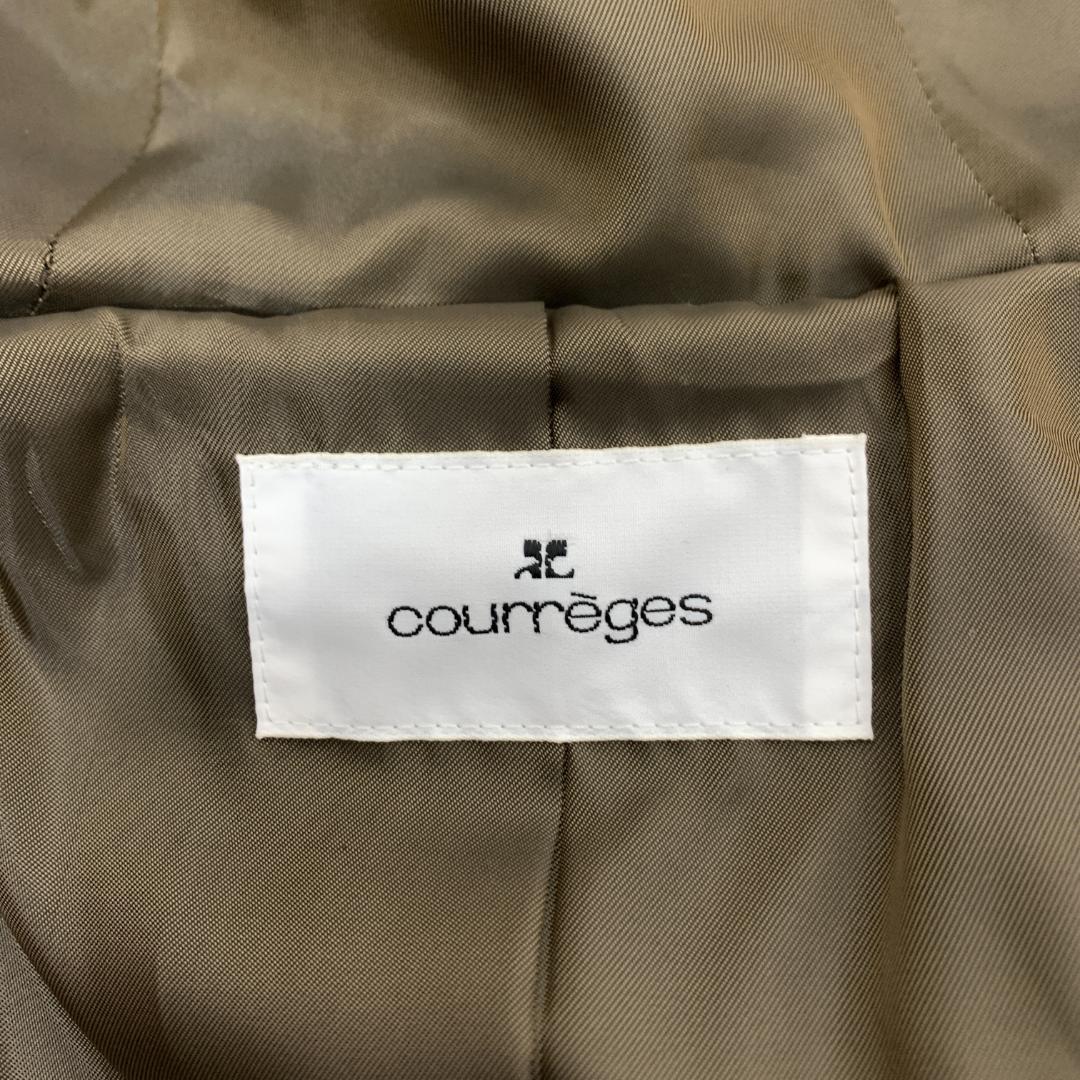 LA8775 クレージュ ショート丈コート グレー ウール100％ 38