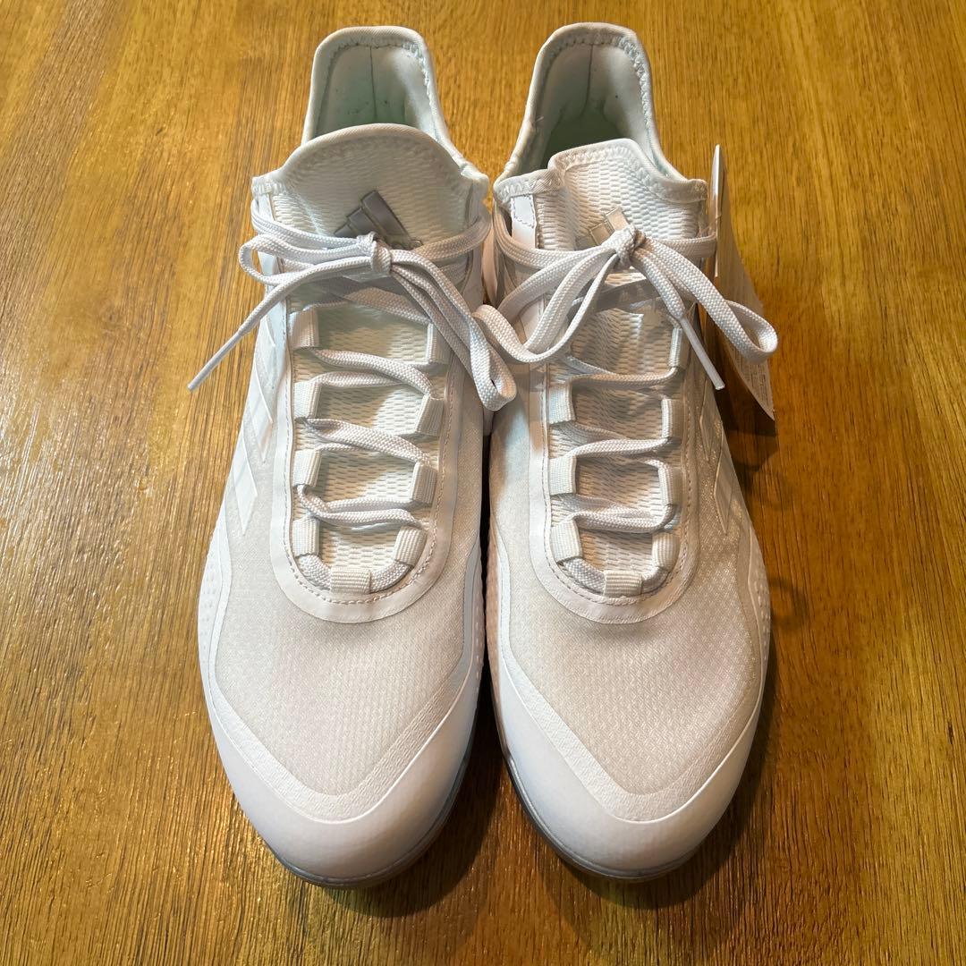 アディダス 野球 白スパイク 金具スパイク