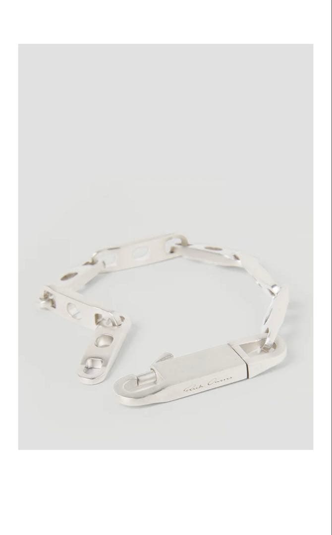 Rick Owensロゴ刻印チェーンブレスレット