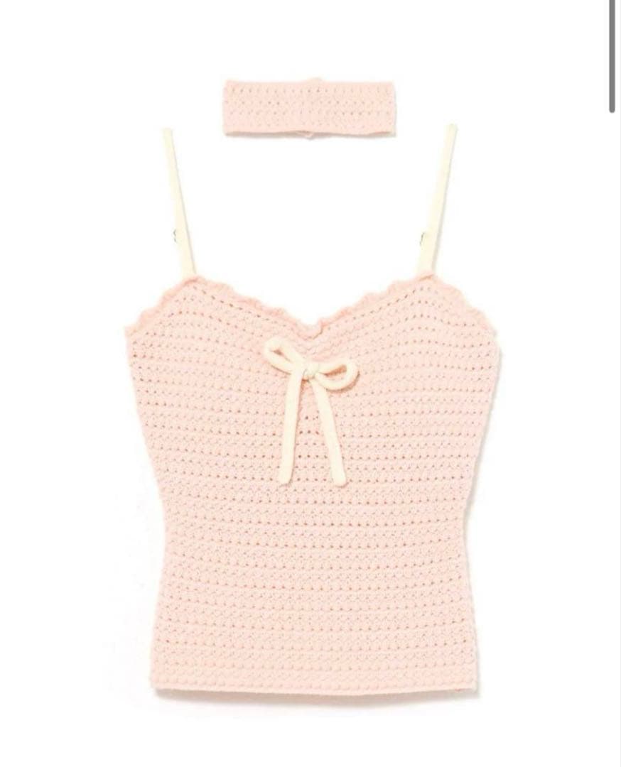 トップス Sui knit bare tops