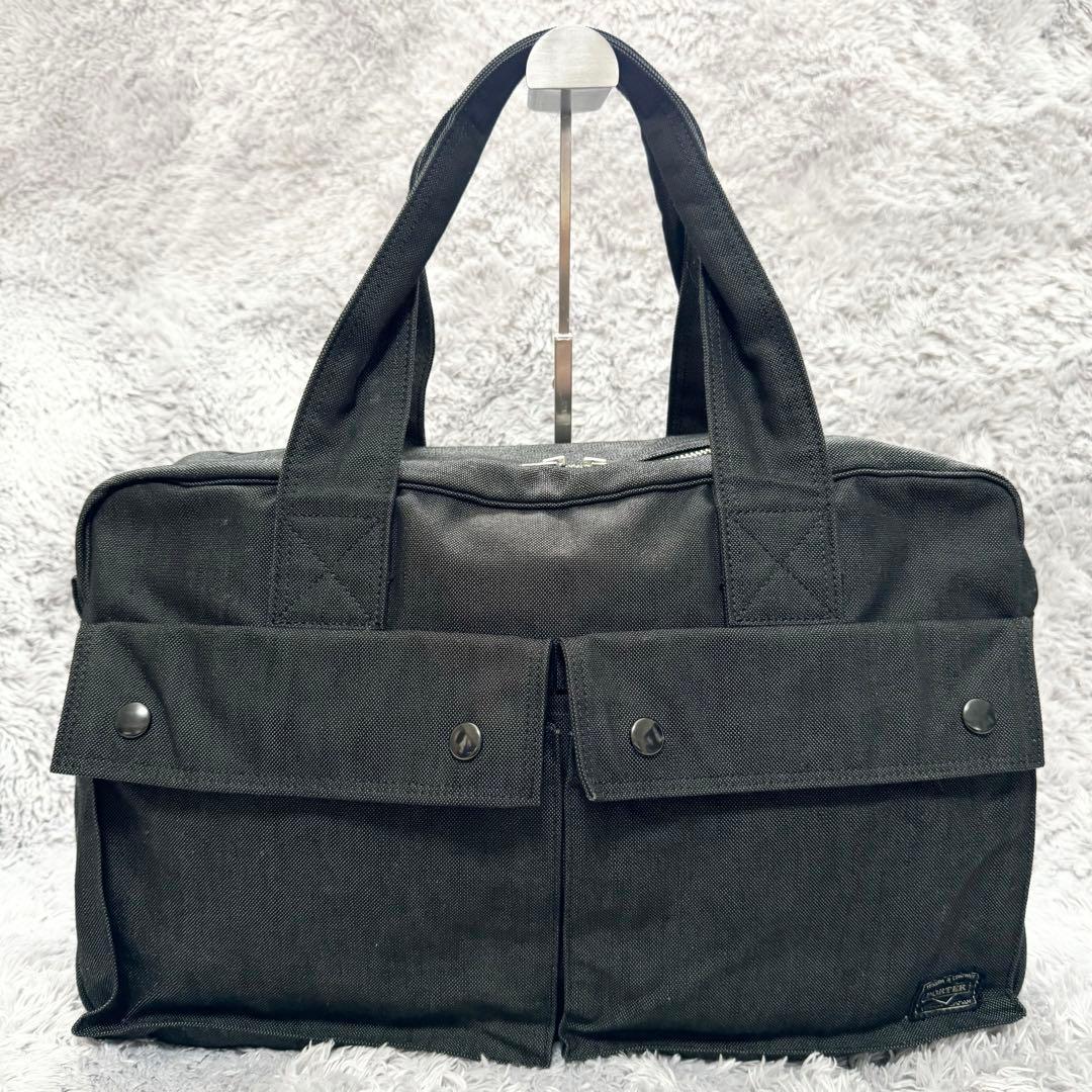 美品★PORTER ポーター ボストンバック スモーキー キャンバス3WAY