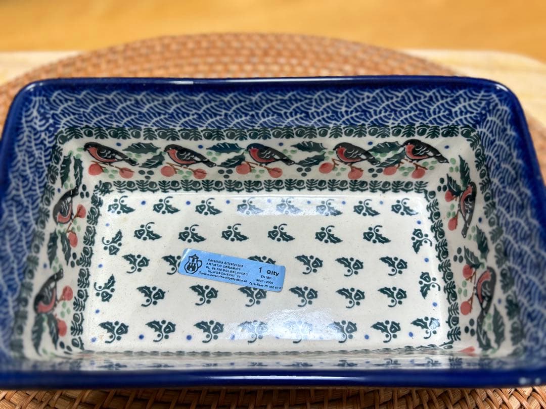 新品　ポーランド食器　ツェラミカ製　オーブンディッシュ大　ポーリッシュポタリー