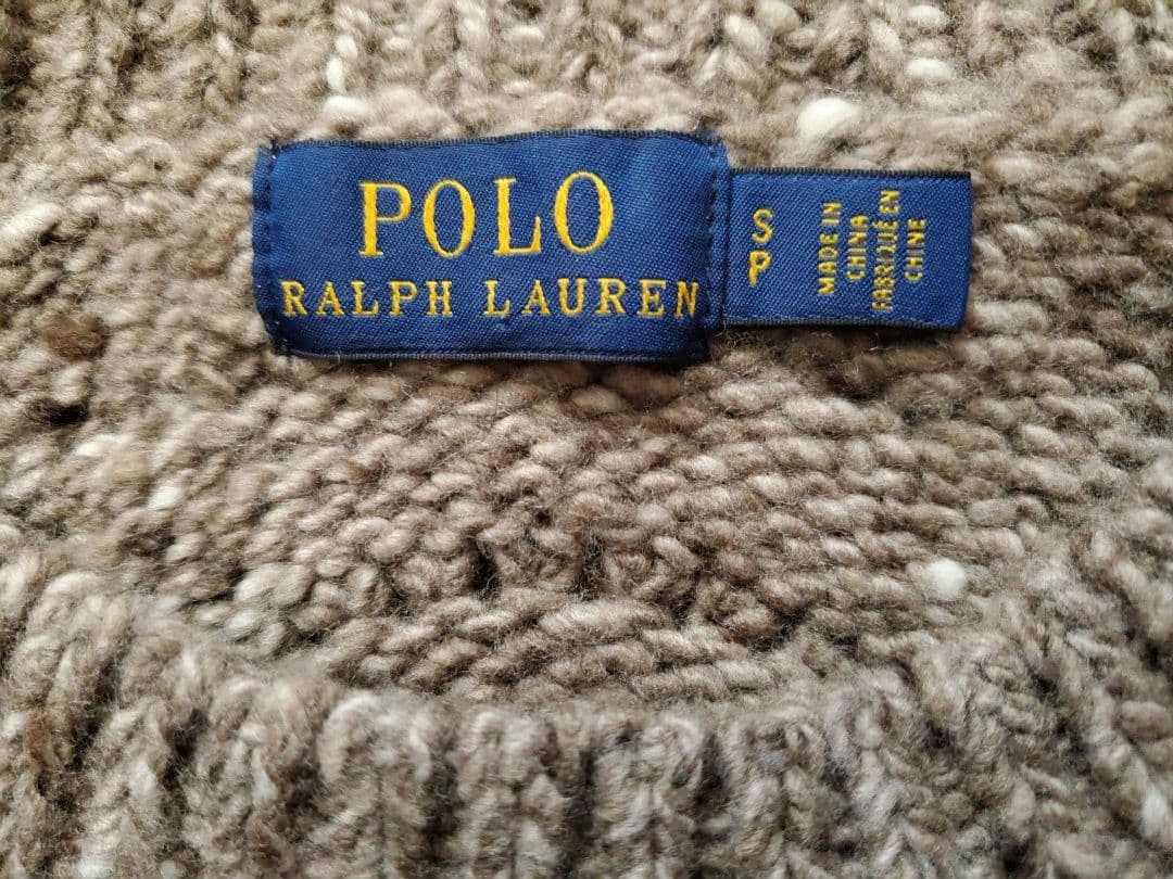 ラルフローレン　雑誌掲載　アルパカ混　マルチカラーデザインセーター　身幅５０