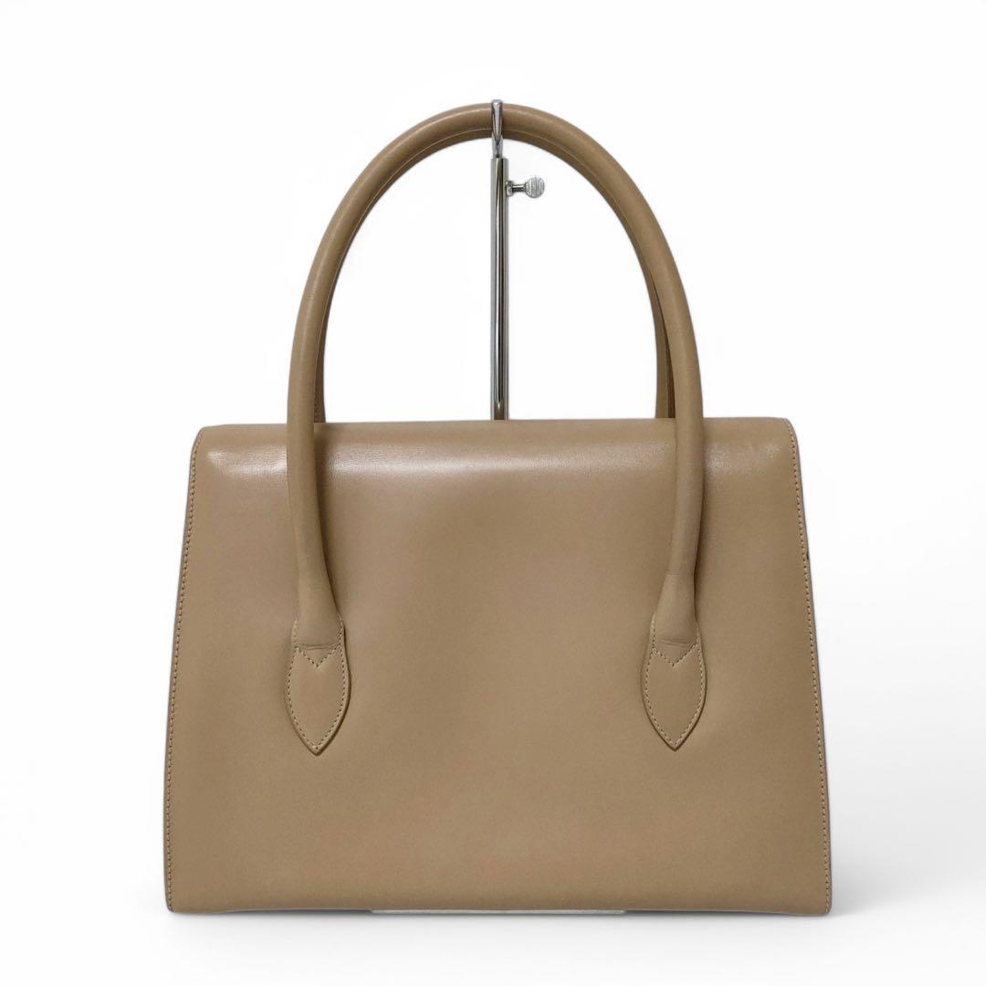 美品✨オールドグッチ インターロッキング ハンドバッグ レザー ベージュ 廃盤