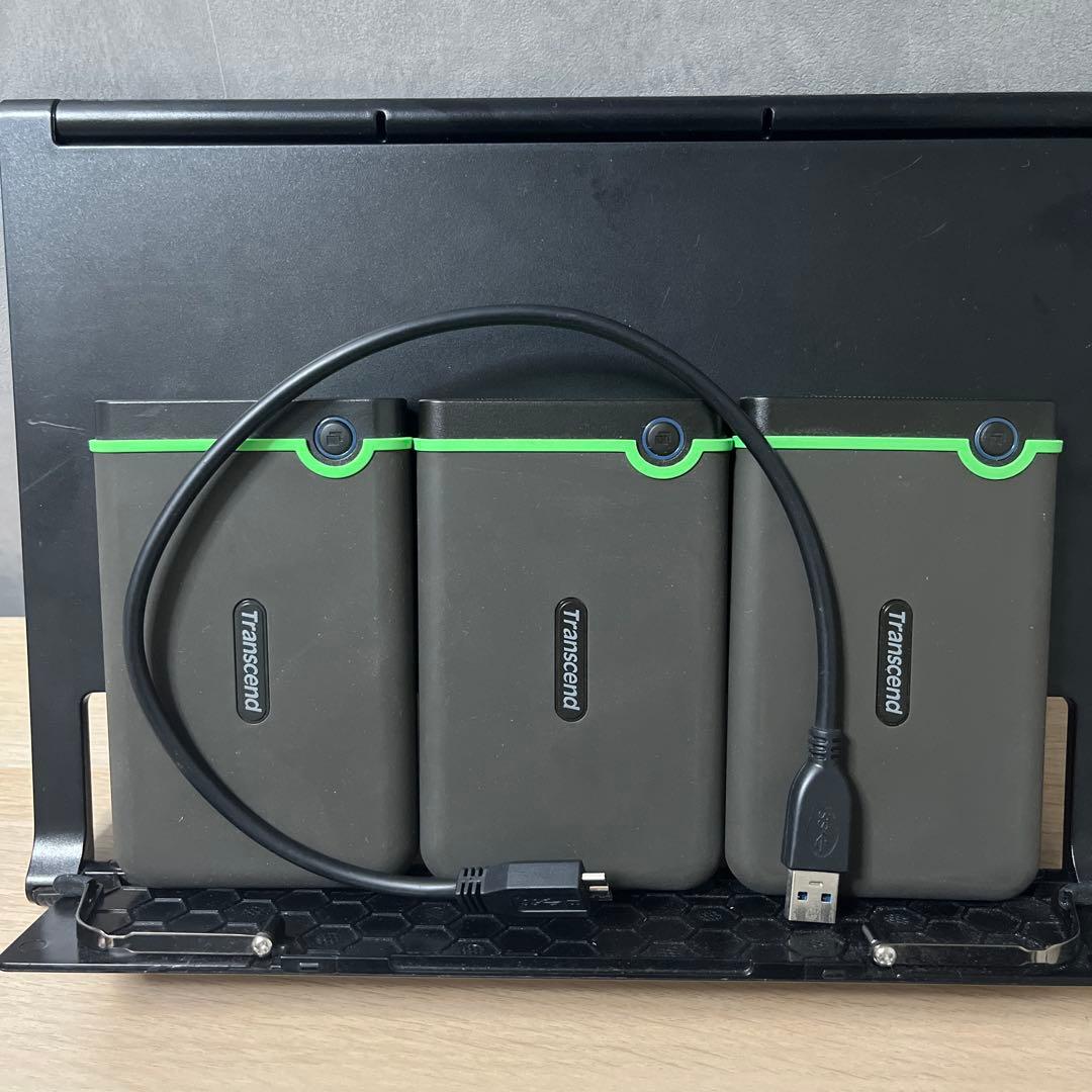 ポータブルHDD 計5TB(2TBx2, 1TBx1) Transcend