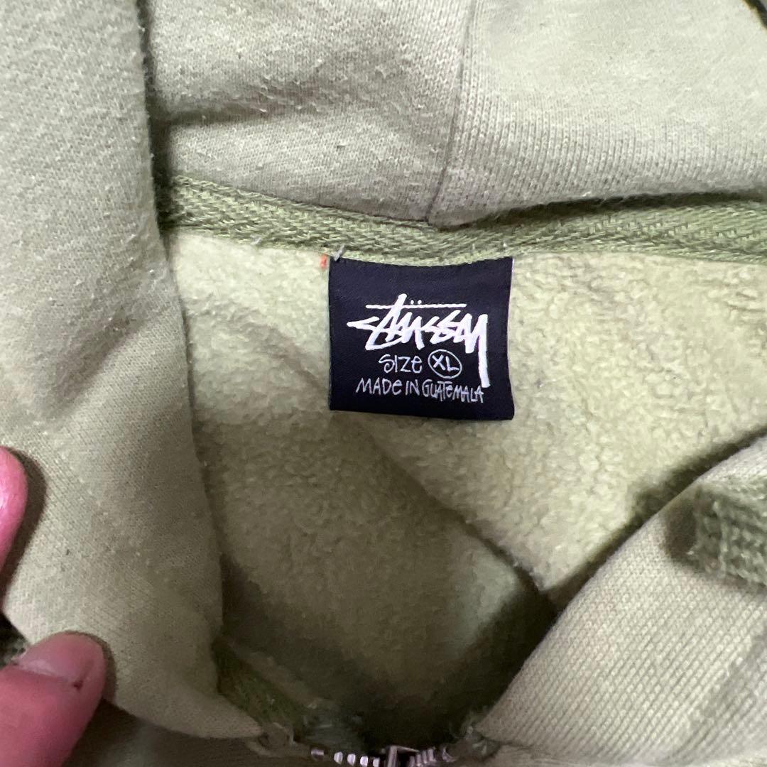 Stüssy ライトグリーン パーカー XL