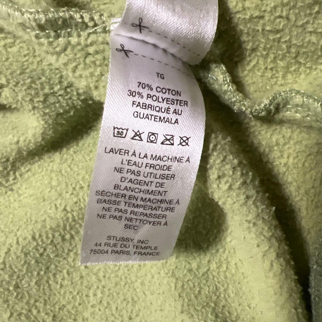 Stüssy ライトグリーン パーカー XL