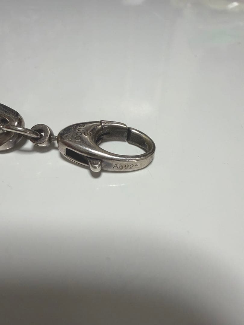 GUCCI グッチ インターロッキング チェーン ブレスレット シルバー