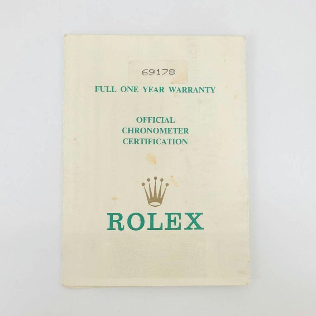 ロレックス ROLEX 69178 保証書