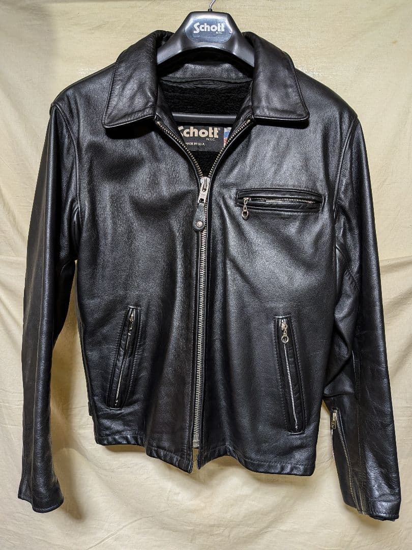 Schott 643 美品 38　USA トラッカー　ライダース　内ボア付