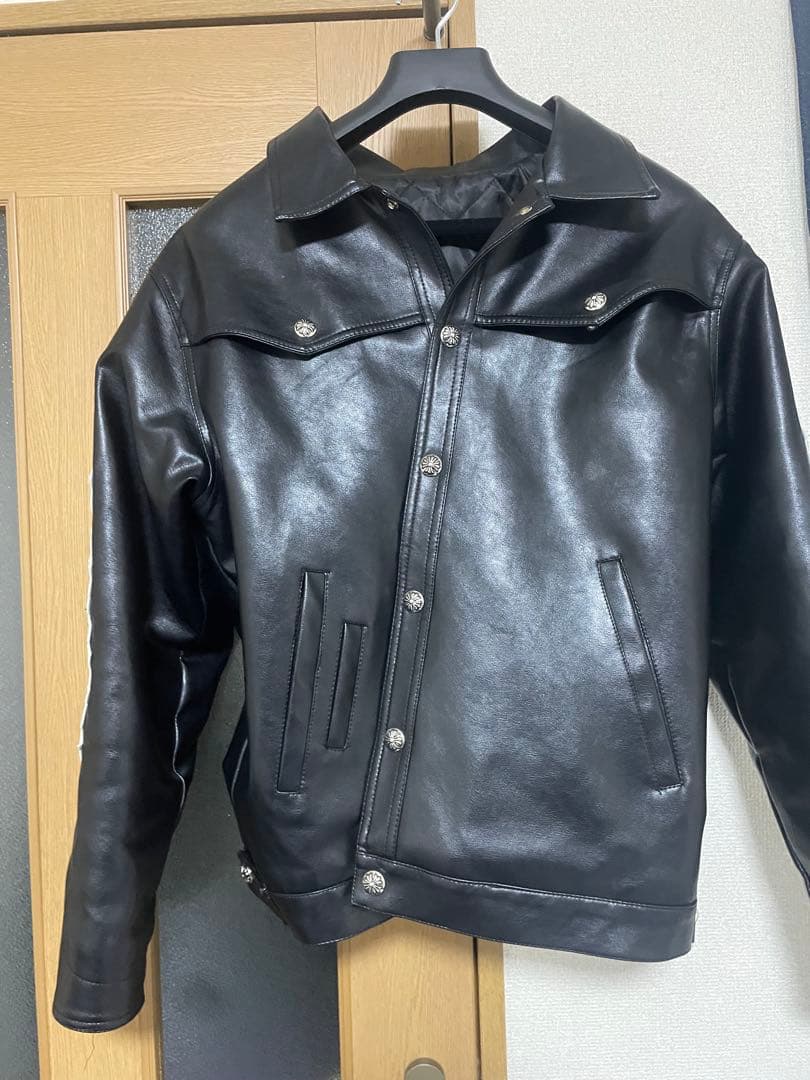 ChromeHEARTS風レザージャケット