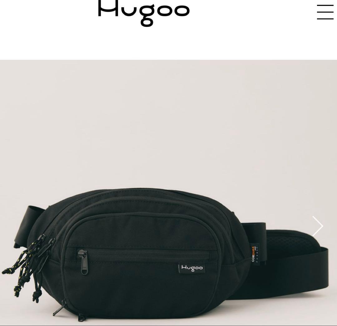Hugoo ボディバッグ ブラック　ヒップシート　ハグー