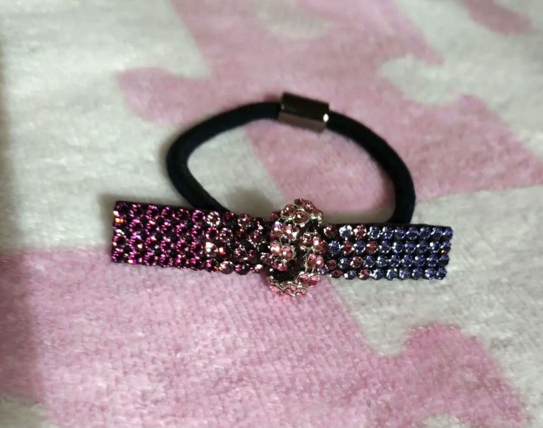 最終価格❗コンプレックスビズ⭐パープルミックスりぼんゴム超美品