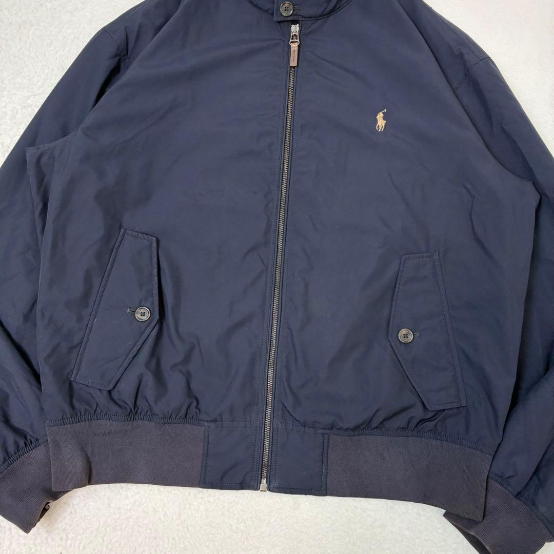 ポロラルフローレン　ナイロンジャケット　ブルゾン　ポニー刺繍　ネイビー　Lサイズ