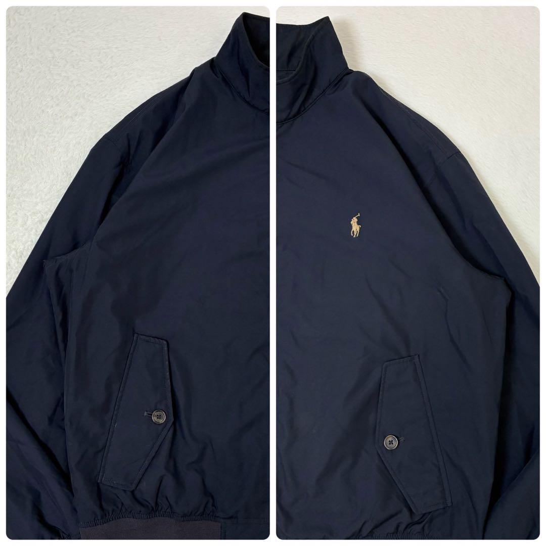 ポロラルフローレン　ナイロンジャケット　ブルゾン　ポニー刺繍　ネイビー　Lサイズ