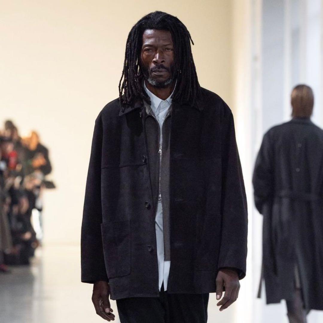 ssstein 黒 Cow Suede Car Jacket カーコート