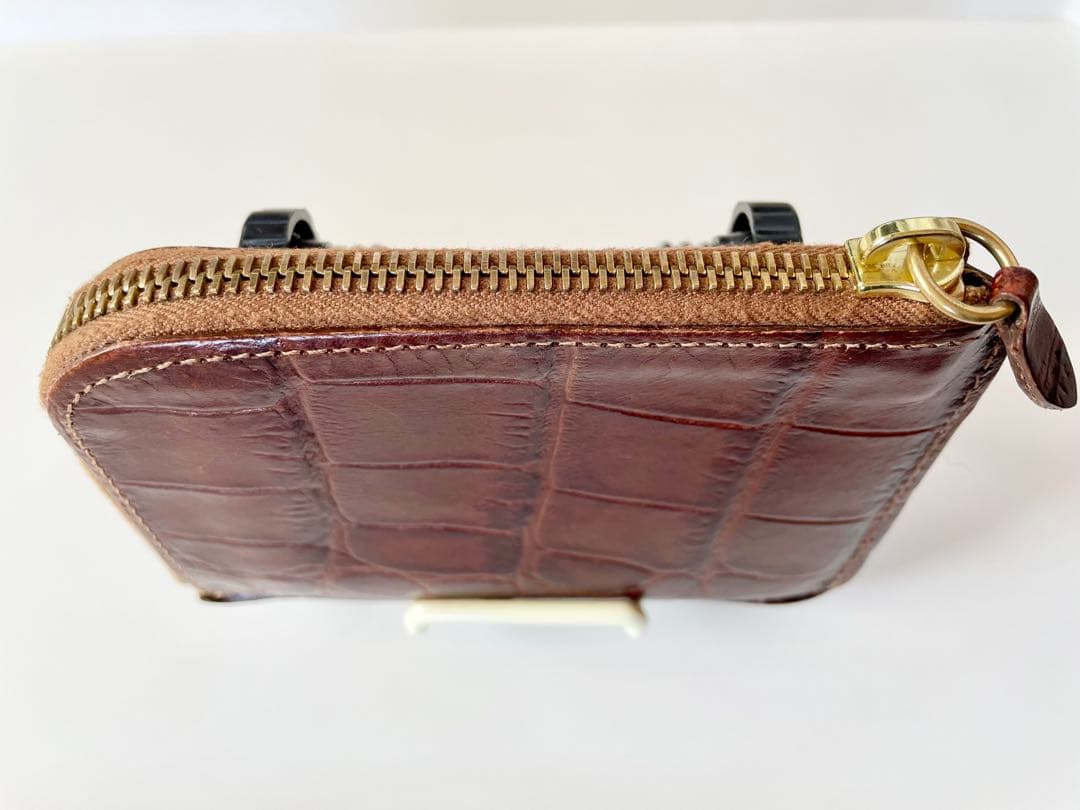 【美品】イルビゾンテ L字ファスナー ユニセックス コンパクト ウォレット