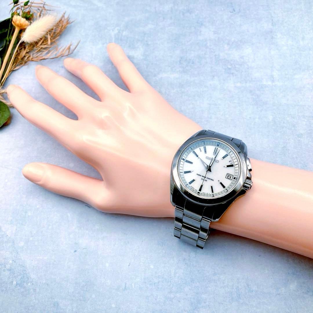 【稼動品】SEIKO ソーラー BRIGHTZ 電波腕時計 メンズ　ステンレス