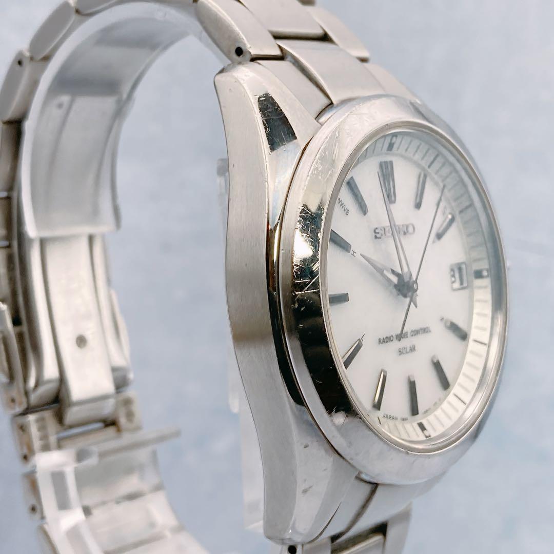 【稼動品】SEIKO ソーラー BRIGHTZ 電波腕時計 メンズ　ステンレス